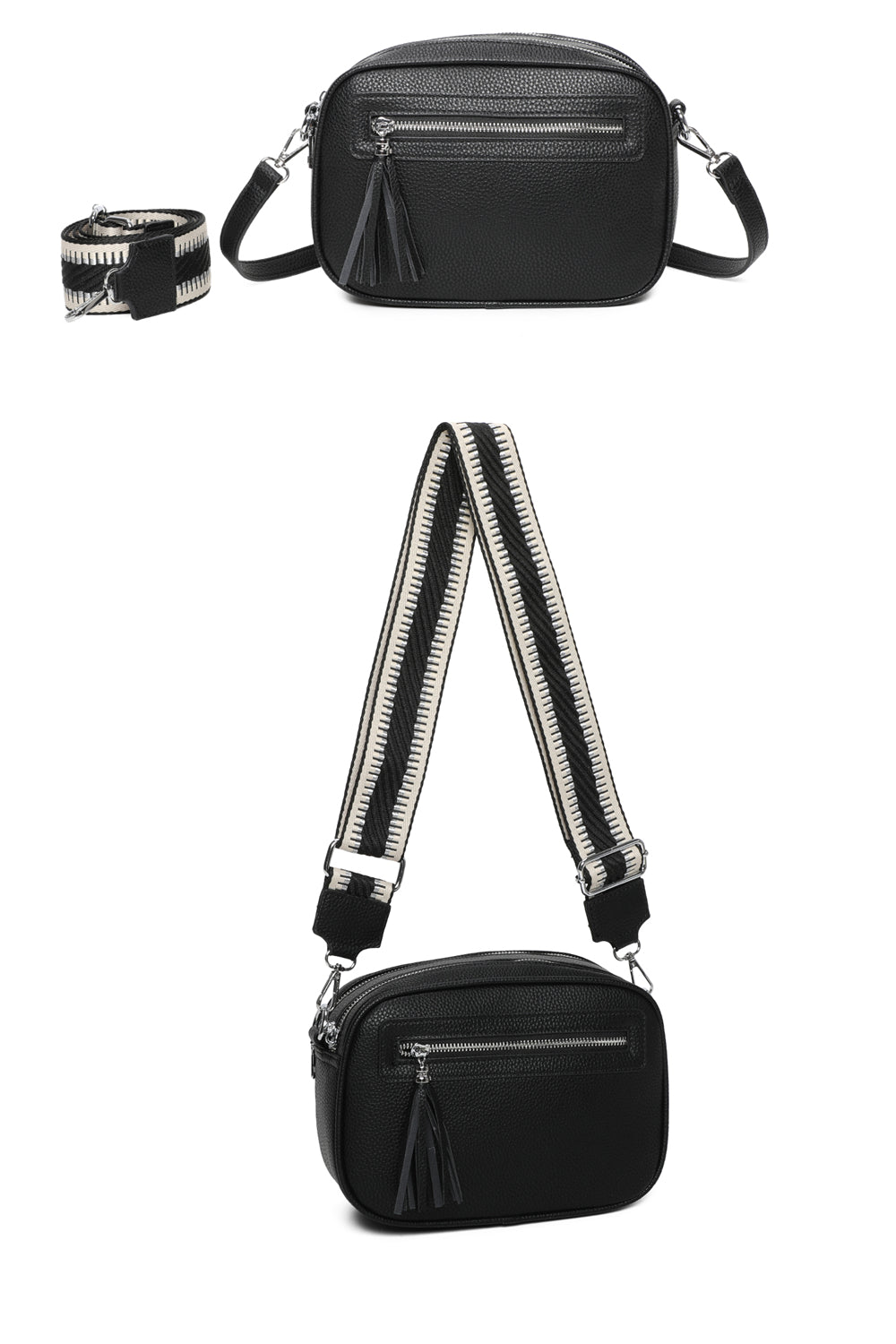 RB240802-Urban Charm Tassel Crossbody Bag