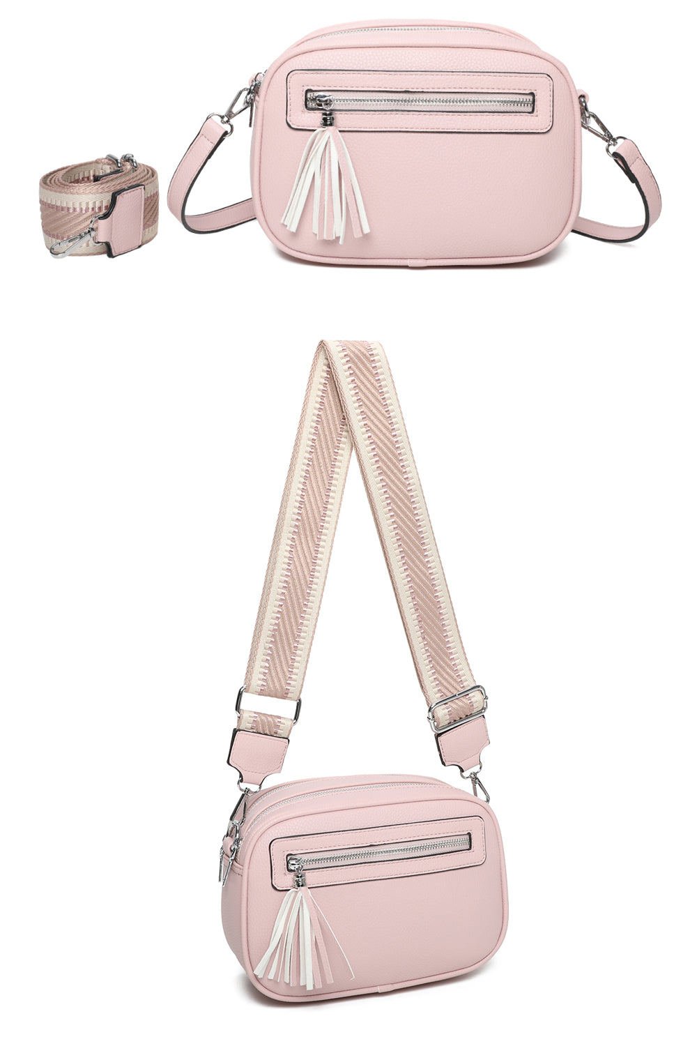 RB240802-Urban Charm Tassel Crossbody Bag