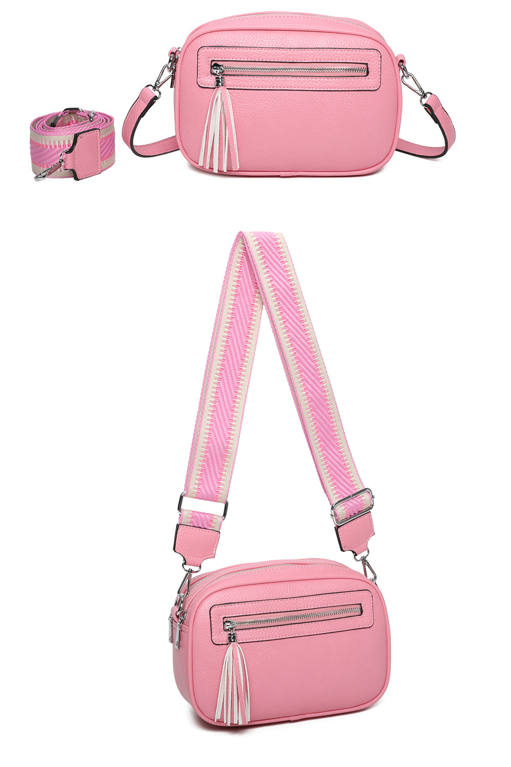 RB240802-Urban Charm Tassel Crossbody Bag