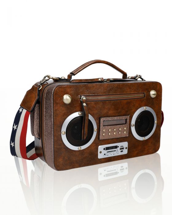 WOW-9877 Multi Functional Radio Satchel Bag With Speakers