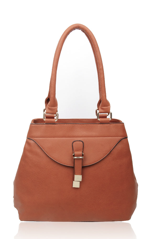 RS17006  Strap Detail Shoulder Bag With Two Compartments