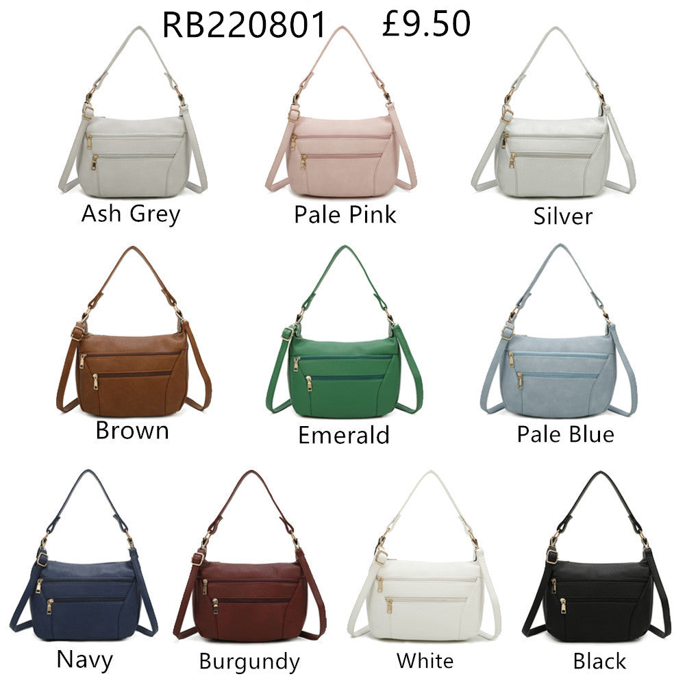 RB220801 Multi zipper pocket small crossbody shoulder bags