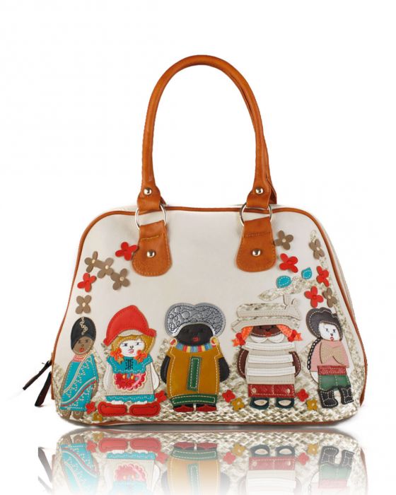 WOW91 Cartoon Character Pattern Top-Handle Handbag