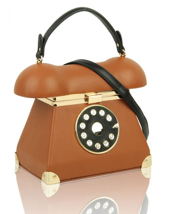 WOW1781-Vintage Telephone Hard Case Handbag