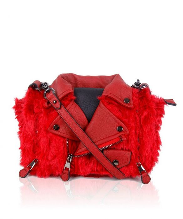 Faux Fur Jacket Handbag