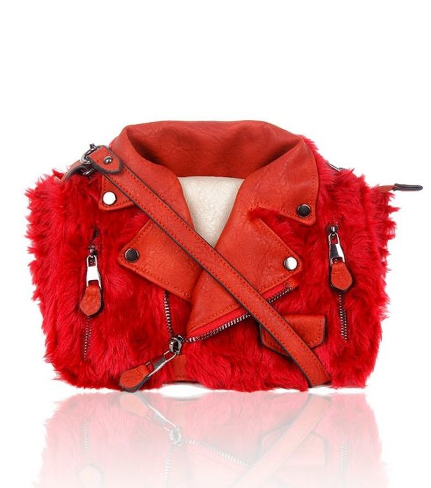 Faux Fur Jacket Handbag