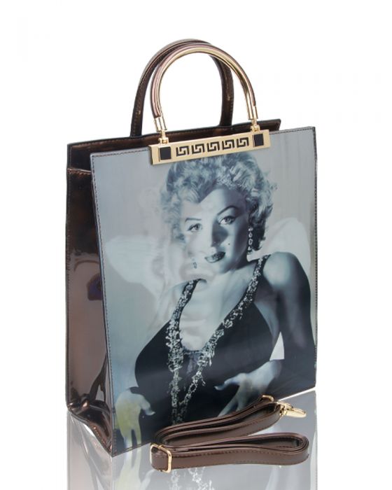 RJ160501-M   Monroe 3D Print Top-Handle Handbag