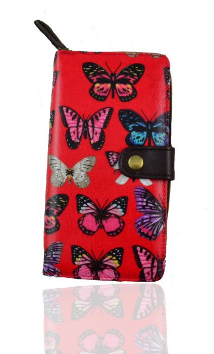 K2-Butterfly Long bifold purse wallet