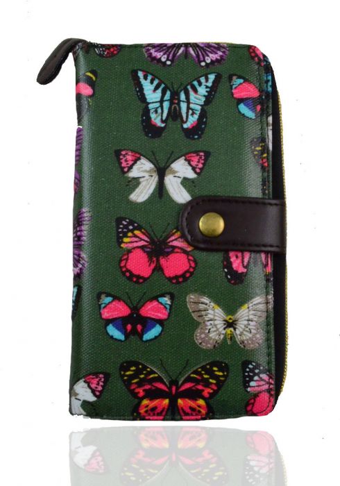 K2-Butterfly Long bifold purse wallet