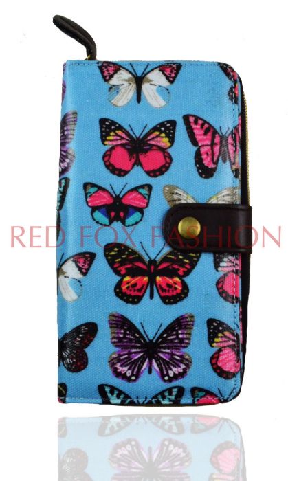 K2-Butterfly Long bifold purse wallet