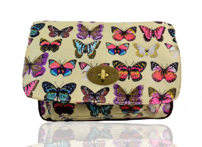 H6060-B  Butterfly Patterned Waterproof Satchel Bag