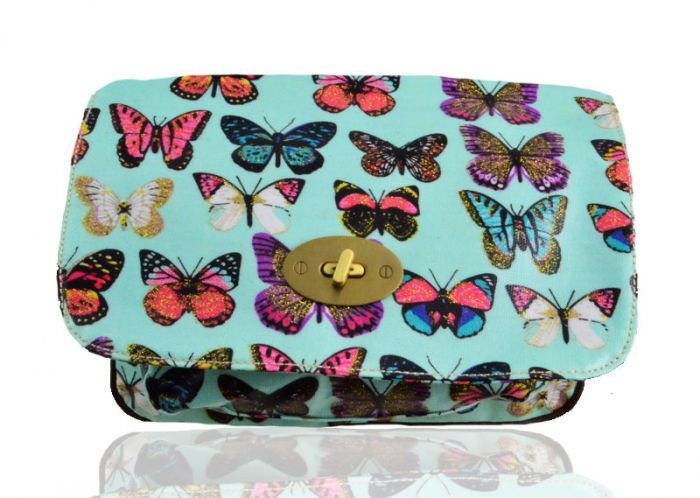 H6060-B  Butterfly Patterned Waterproof Satchel Bag