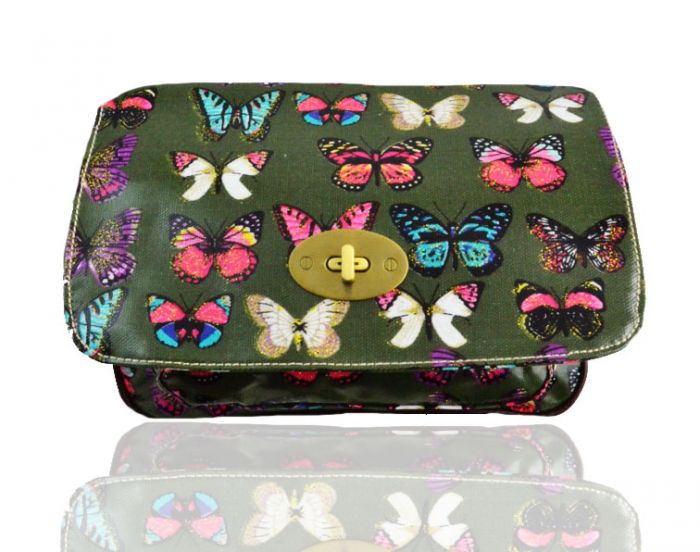 H6060-B  Butterfly Patterned Waterproof Satchel Bag