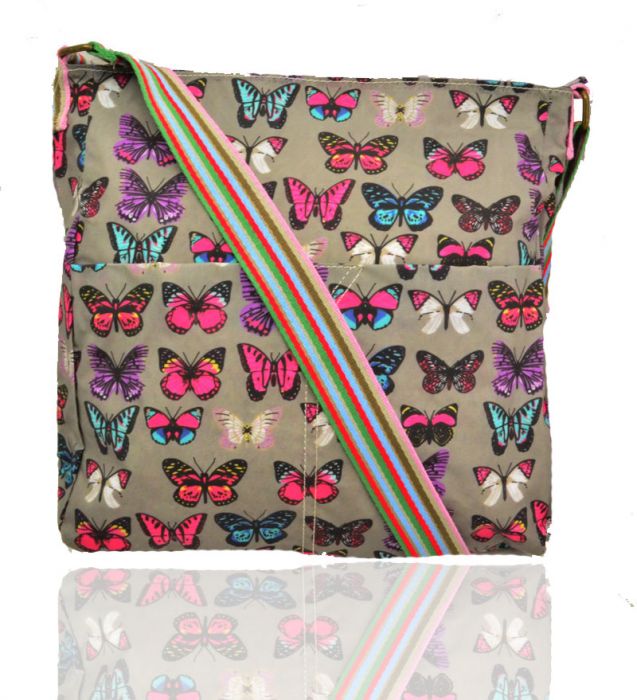 TC13001-B  Butterfly Patterned Waterproof Messenger Bag