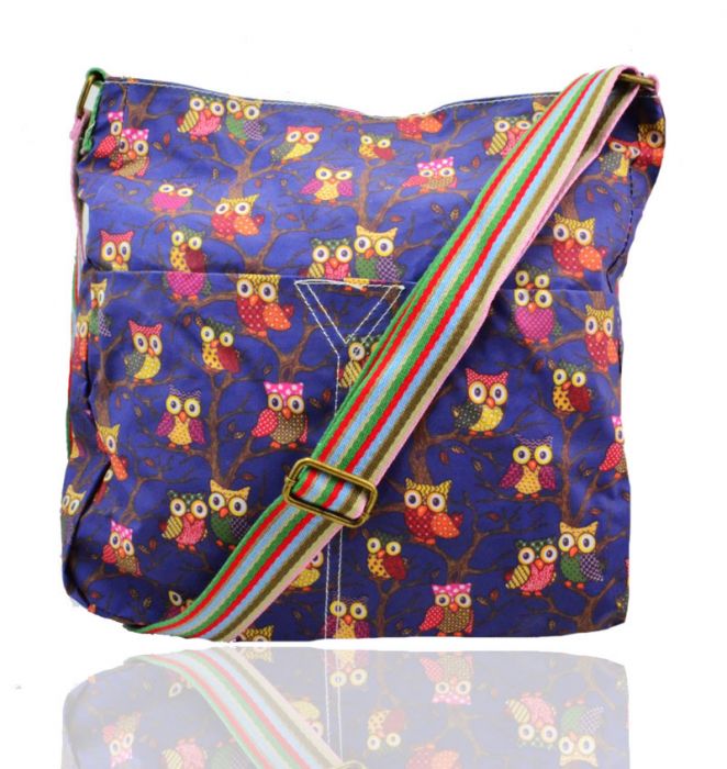 TC13001-O Owl Patterned Waterproof Messenger Bag