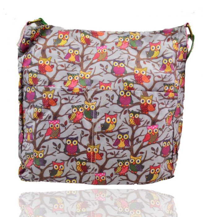 TC13001-O Owl Patterned Waterproof Messenger Bag