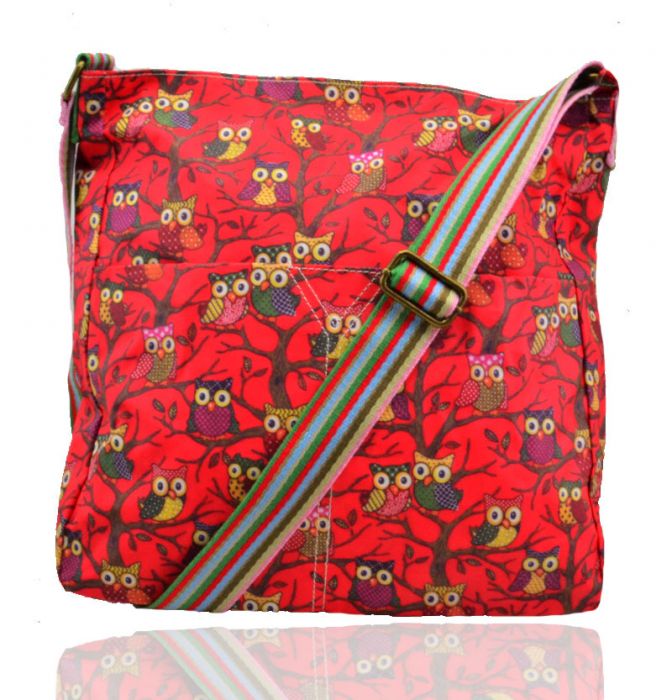 TC13001-O Owl Patterned Waterproof Messenger Bag