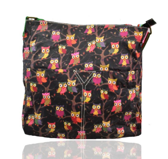 TC13001-O Owl Patterned Waterproof Messenger Bag