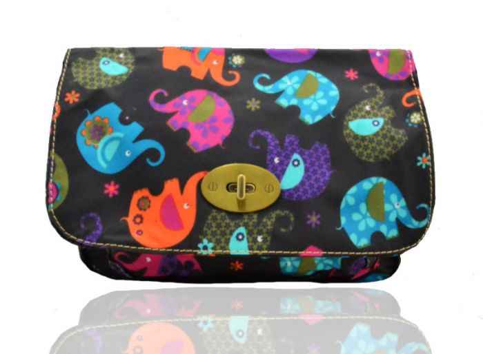 TC6060-EL elephant prints waterproof small satchel crossbody saddle shoulder bag