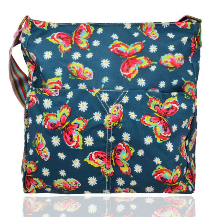 TC13001-DB Bird Print Waterproof Messenger Bag