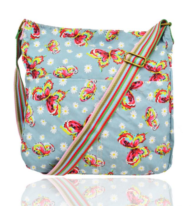 TC13001-DB Bird Print Waterproof Messenger Bag