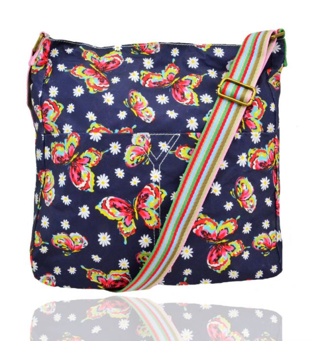 TC13001-DB Bird Print Waterproof Messenger Bag