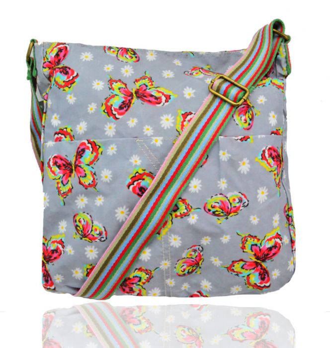 TC13001-DB Bird Print Waterproof Messenger Bag