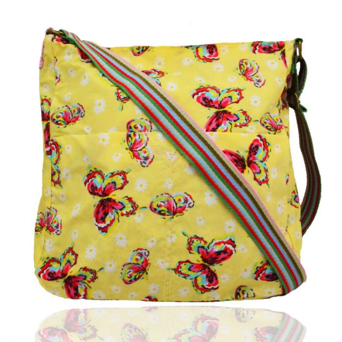 TC13001-DB Bird Print Waterproof Messenger Bag