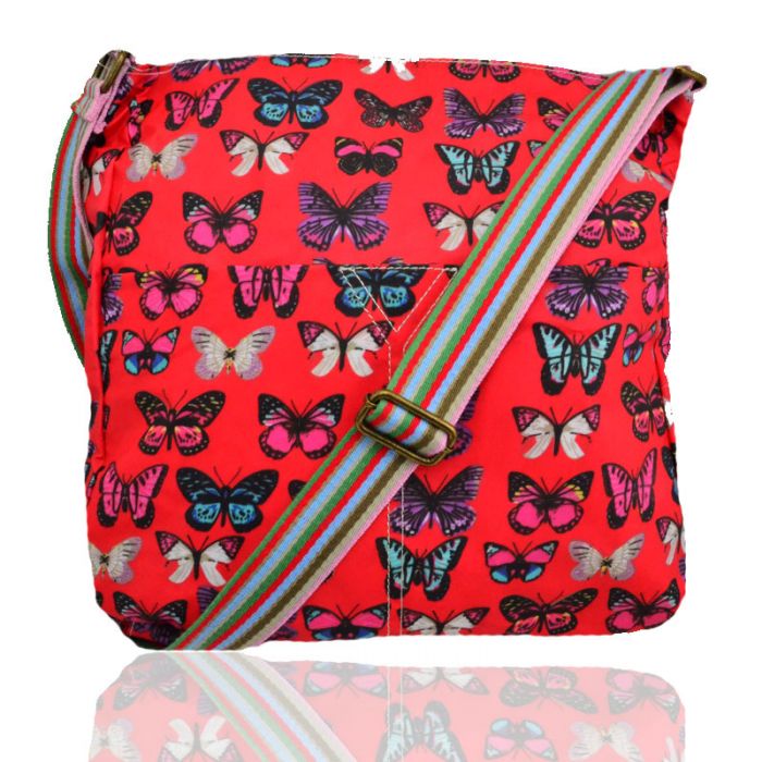 TC13001-B  Butterfly Patterned Waterproof Messenger Bag