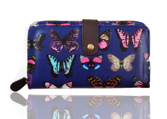 K2-Butterfly Long bifold purse wallet