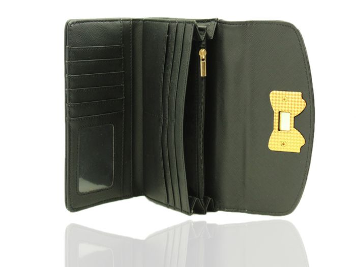 P1402 LARGE SIZE BOW BOWTIE CLASP Functional Evening Clutch Purse Wallet