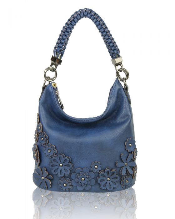 RX171048 3D Flower Pattern Top-Handle Handbag