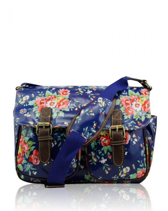 H6072-F  Floral Print Waterproof Satchel Bag