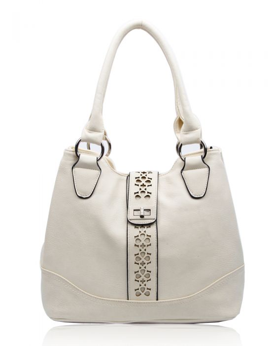 RS14106  Cut-Out Patterned Flap Over Strap Shoulder Bag