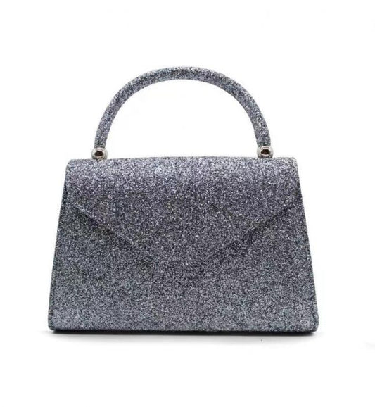 RC2101 Glitter covered single handle clutch bag