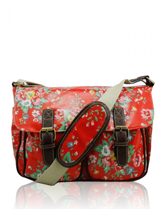 H6072-F  Floral Print Waterproof Satchel Bag