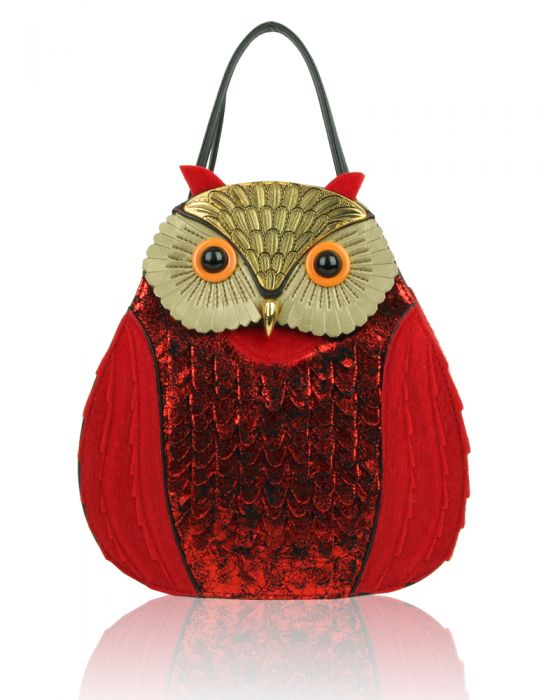 Shiny Sequin Owl Shoulder Bag