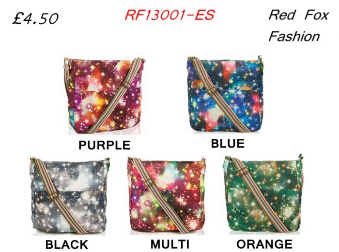 RF13001-ES Milky Way Print Canvas Cross-Body Bag