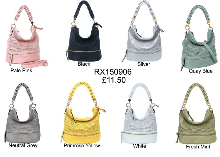 RX150906 Hole Punched Top-Handle Bag