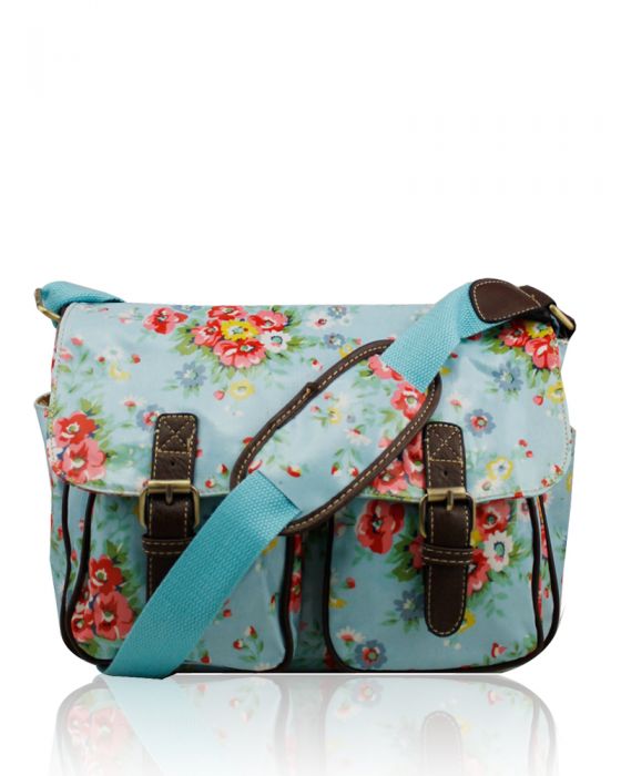 H6072-F  Floral Print Waterproof Satchel Bag