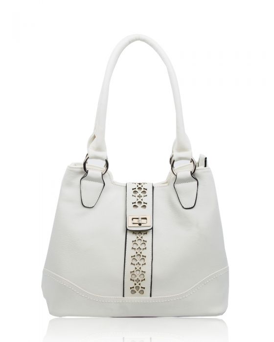 RS14106  Cut-Out Patterned Flap Over Strap Shoulder Bag