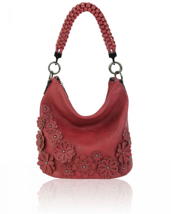 RX171048 3D Flower Pattern Top-Handle Handbag