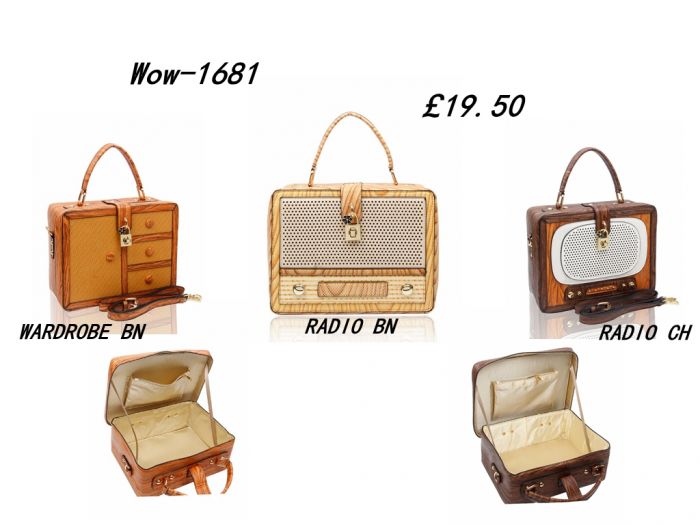 Vintage Radio & Wardrobe Print Hard Case Bag