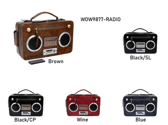 WOW-9877 Multi Functional Radio Satchel Bag With Speakers