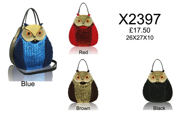 Shiny Sequin Owl Shoulder Bag